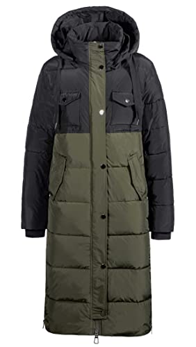 NUTEXROL Women's Winter Long Down Parka Jackets Warm Thickened Hooded Maxi Quilted Puffer Coat2