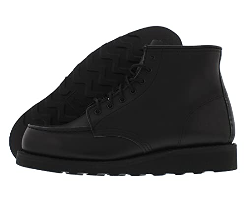 Red Wing Womens 6 Inch Classic Moc Leather Black Boots 8.5 US