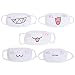 Mouth Mask,Aniwon 5PCS Anime Mask Cotton Face Mask Cute Dust Mask Kaomoji Emoticon Mask Kawaii Muffle Mask Anti-Dust Mask for Women