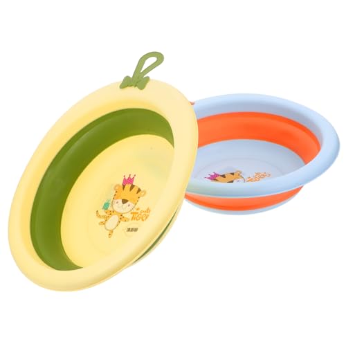 Gogogmee ベビー折りたたみ洗面器 新生児用 洗面台 足洗い場 折りたたみ式 幼児用 家庭用 バスタブ 2個セット