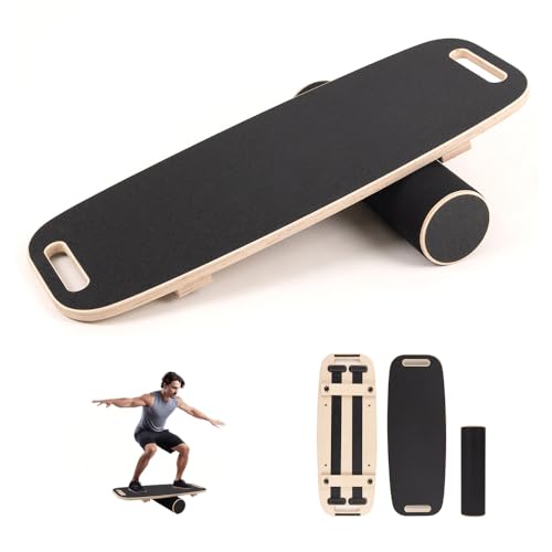 Premium Portable Surf Balance Board Trainer with Adjustable Stoppers – 3 Different Distance Options for Improve Core Strength and Balance Control