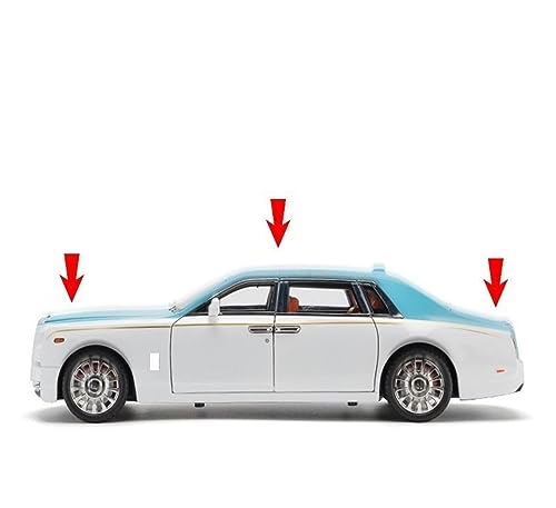 Modelo a escala 1:18 Rolls-Royce Phantom blanco miniatura 5