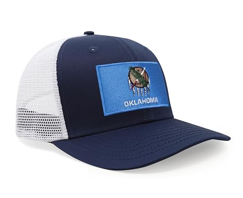 Image of International Tie State Hat for Men and Women, Adjustable Snapback Trucker Baseball Cap with Embroidered Patch