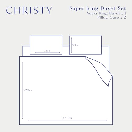 Christy 400TC Super King Duvet Cover Set, Gold - Image 4