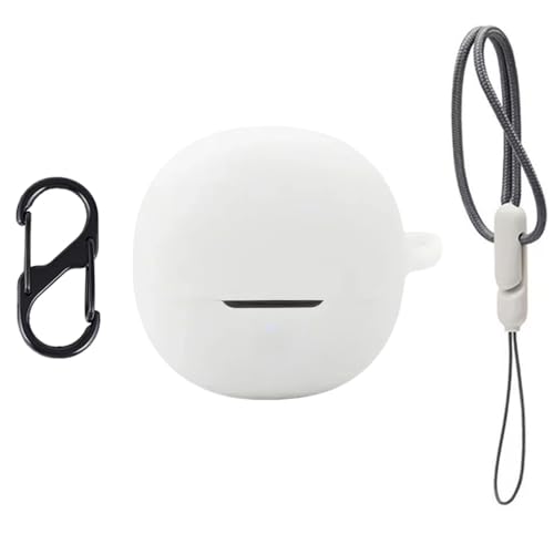 For QCY AilyBuds Pro/AilyBuds Pro+(HT10) �P�[�X �ی�J�o�[�ySHANCHI�z���C�����X�C���z���V���R���ی�J�o�[ �i�o�R�p�o�b�N��+�X�g���b�v�t���j �]�|�h�~�A�����~���h�~�A�Ռ��h�~�A�����\�[�d�\�A�h���A�h�o�i