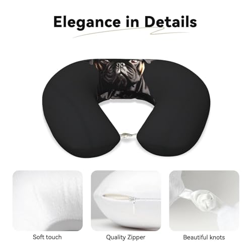 Almohada de poliéster negra estándar para cuello miniatura 4