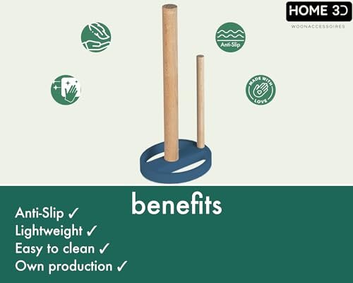 Soporte para rollos de cocina de 26 cm de pie con base antideslizante de seguridad 7