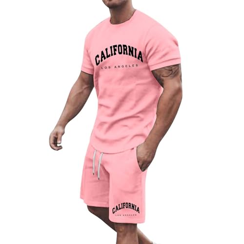 Fxbar Mens Outfits Summer Shorts Set 2 Piece Mens Vacation Beach Cruise Tracksuits Sport Gym Workout2