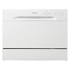 Danby DDW621WDB Countertop Dishwasher with 6 Place Settings, 6 Wash Cycles and Silverware Basket, Energy Star-Rated with Low Water Consumption and Quiet Operation, White