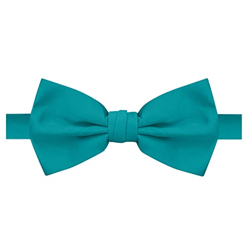 Image of Jacob Alexander Men's Pretied Banded Adjustable Solid Color Bowtie