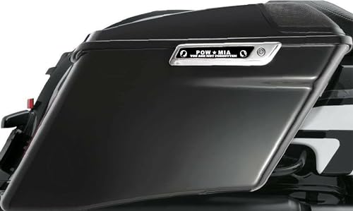 Inserciones para alforjas POW/MIA! Vendidas en pares. Para modelos Harley Davidson Touring. Street Glides, Road Glides, Road King, Ultra Electra Glide. 2014 y posteriores. Hecho en USA. miniatura 2