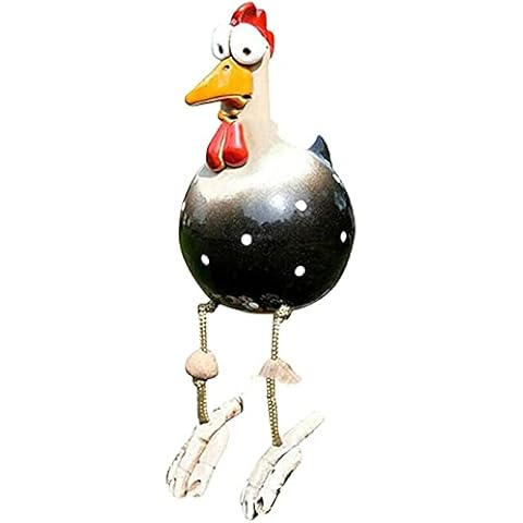 LQ-MAOZI Garden Ornaments Outdoor Statues Decorations for Home Decoration Figurine of Chickens with Big Eyes and Expressive Expressions,Black Cover