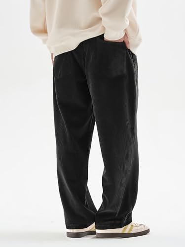 HOTake Men's Casual Loose Fit Stretch Corduroy Pants3