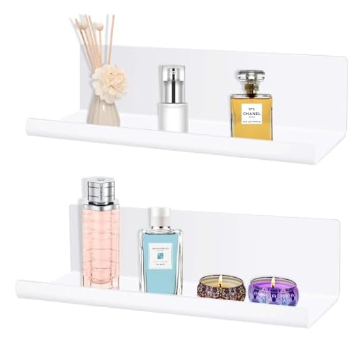Collazoey 2pcs Wandregal Ohne Bohren,Regal Wand Acryl, bietet Platz für Bücher und Fotos, Heimdekorations-Wandregal, geeignet für Küche, Badezimmer, Büro, Wohnzimmer,Weiße