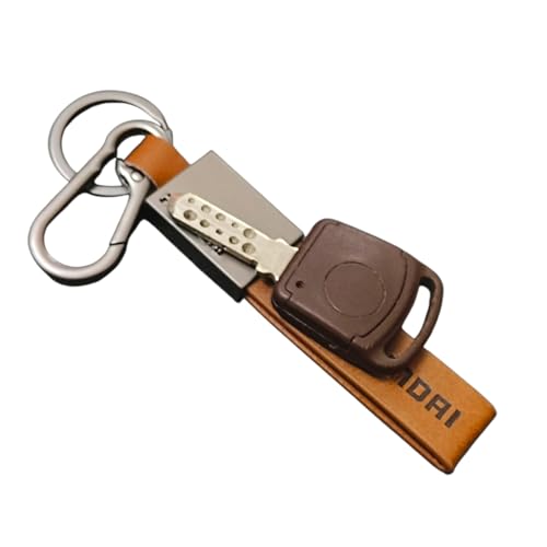 Image of Leather Keychain for Bike & Car Keys | 4 Color Leather with Durable 360 Degree Rotate head and Safety Metal Clip