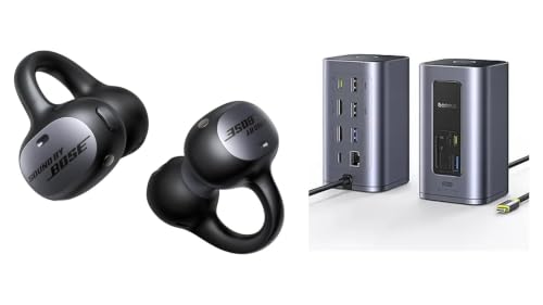 Baseus US BBS Baseus Inspire XC1 Open Ear Clip-On Earbuds+ Nomos Air Docking Station 12-in-1