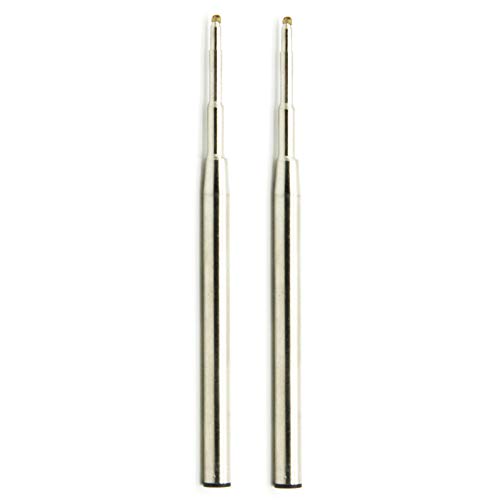 Ballpoint ink Refill to Fit for Montblanc Ballpoint Ballpen Rollerball Pens 1.0mm Medium Point, Soft Smooth Roll, 3.88 in / 98 mm Long 116190 124493 P164 (Black, 2PCS)
