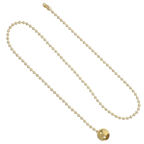 Hoement Rallonge de Chaîne Métallique Dorée Boule Sphérique pour Ventilateur de Plafond, à Suspendre Décorative et Interrupteur Pratique pour Salon et Chambre