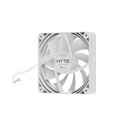Image of Hyte Flow FA12 120mm PC Case Fans 4-Pack, High Performance, Low Noise, 1500 RPM, 4-Pin PWM, Fluid Dynamic Bearing - Snow White