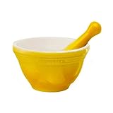 Le Creuset Stoneware Mortar and Pestle, 10-Ounce, Soleil