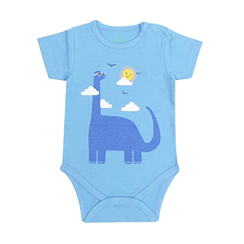Image of YUV Baby Boy's and Girl's Pack of 5 Multi-Coloured Half Sleeve 100% Cotton Printed Onesie /Romper - 0 to 12 Months
