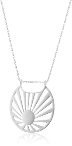 Lucky Brand Oval Sun Ray Pendant Necklace #TOP14