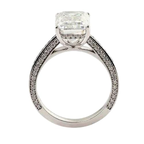 Bague en moissanite DEF-VVS et argent 925 massif pour femme d'exception