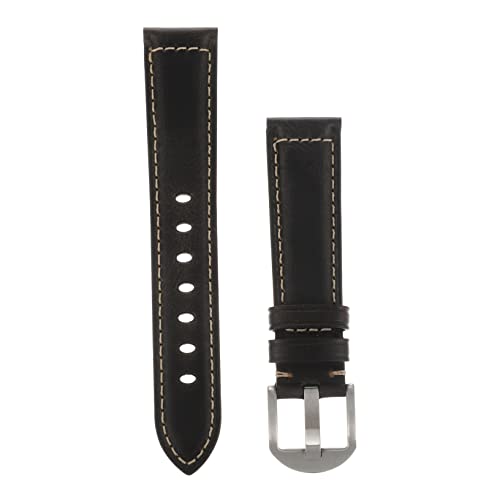 20mm Vintage Cowhide Leather Watch Strap Smooth Replacement Band for watches Unisex Design