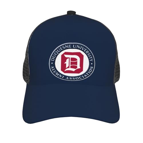 Duquesne University Curved Brim Mesh Baseball Cap Casual Sun Hat for Unisex Black