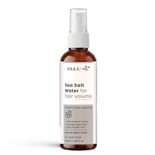 Image of Sea Salt Hair Spray with Sea Salt & Vitamin E | Volumizes Hair & Adds Texture | Lightweight Non Sticky Styling Spray | Natural Beach Wave Look | For Men & Women | 100ml