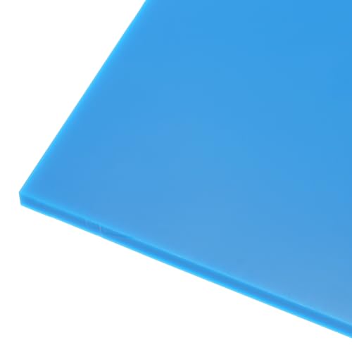Image of 12 inch x 12 inch x 1 /4 inch HDPE Plastic Sheet, High Density Polyethylene Sheet Cutting Board Blue Solid Block, [for DIY, Home Floor]