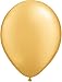 Qualatex Metallic Gold (Opaque) Biodegradable Latex Balloons, 11-Inch (25-Units)