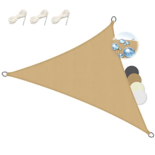 Sol Royal Tenda a Vela Impermeabile 6x4x4 m SolVision PS9 – Tenda da Giardino Sole per Esterno – Telo Ombreggiante Parasole Protezione Anti Raggi UV Sabbia – Triangolare 600x400x400 cm