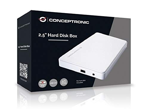 CONCEPTRONIC C20-251 Caja Disco Duro 2.5 Pulgadas Mini, Blanco