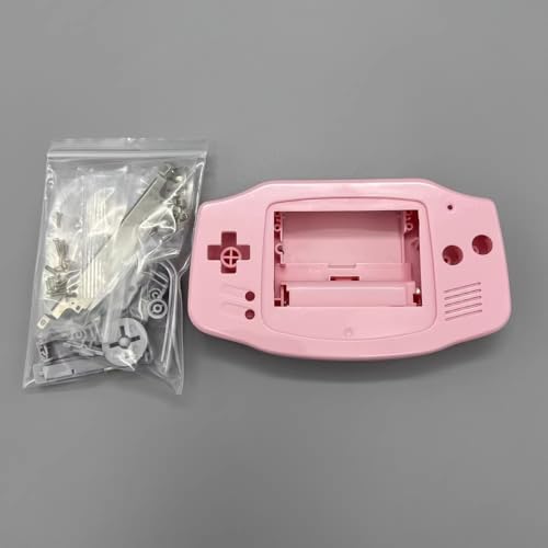 Image of Hzxkqmil Full Housing Shell Kit for Nintendo Gameboy Advance GBA Console | Custom Shell Replacement Housing Case Repair Parts with Buttons Screws + Tools Kit for GBA Console,Pink