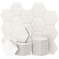 48 Pack High Density Hexagon Acoustic Panels, TONOR 12"x 10"x 0.4" Soundproof Wall Panels, Sound Absorbing Panels for Interior Wall Décor, Peel and Stick Modern for Studio, Office, Home, Beige