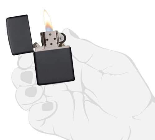Encendedor Zippo Clásico Personalizado Negro Mate miniatura 4