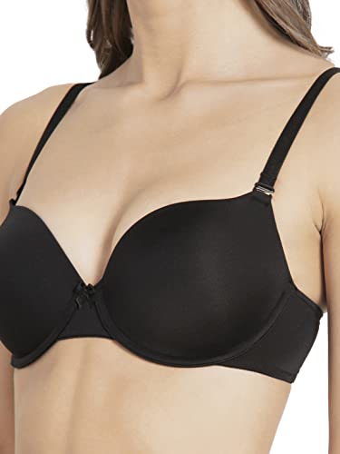 Image of Jockey UL60 Women's Under-Wired Padded Micro Touch Nylon Elastane Stretch Medium Coverage T-Shirt Bra with Detachable Straps