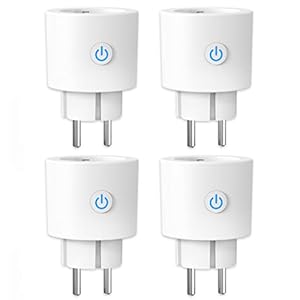 Antela Enchufe Inteligente Wifi 16a 3680w Con Monitor De Energía, Compatible Con Alexa Y Google Home, Horarios Y Temporizadores, No Necesita Hub,4pc