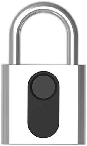Fingerprint Padlock with Rechargeable Battery/Security Keyless Lock with Fingerprint Unlock/Combination Padlocks for Door Luggage Case