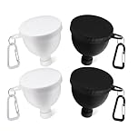 4 Pcs Protein Powder Containers with Carabiners, 50ml Travel Protein Powder Storage with Funnel, Portable Water Bottle Supplement Container for Filling Shaker Bottle and Protein Shaker