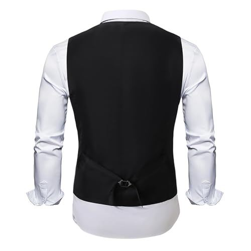 Men's Sequin Suit Vest Fashion Shiny Waistcoat Notch Neck Formal Sparkly Glitter Dress Vests for Wedding Party Prom4