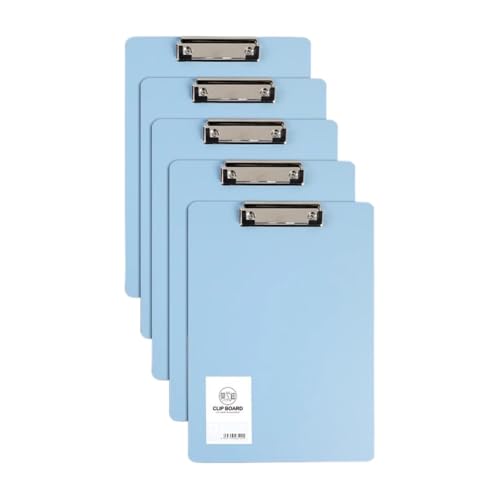 5包装A4カラープラスチッククリップボード3mm厚さ筆記パッドオフィス/学校用マルチフォルダークリップボード (?)