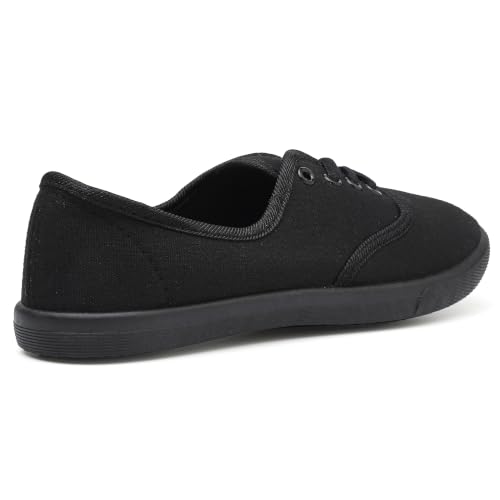 Image of Womens White Canvas Sneakers | Womens White Canvas Sneakers Lightweight Lace Up Fashion Shoes Low Top Slip On Casual Tennis Walking Shoes Footwear