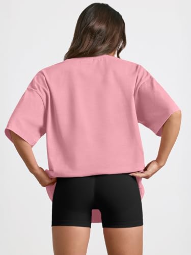 Image of Trendy Queen Womens Oversized T-Shirts Short Sleeves Workout Tops | Casual Summer Gym Tees Plus Size Fashion Clothes 2026