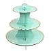 LKJYBG 3-poziomowy karton stojak na babeczki, stojak na tort popołudniowa herbata talerze ślubne impreza stojak ekspozycyjny jednorazowe narzędzie do dekorowania ciast zielony