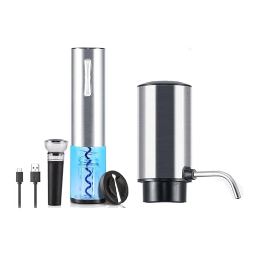 Wine Opener Set Rechargeable Aerator Set Automatic Bottle Opener Stainless Steel Suitable for Various Occasion Use