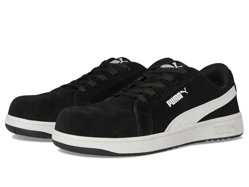 PUMA Women's Iconic Suede Low ASTM EH Black/White 6.5 Wide