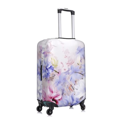 Floral Swirls Print Luggage Suitcase Covers Elastic Washable Luggage Protector Luggage Covers For Suitcase3
