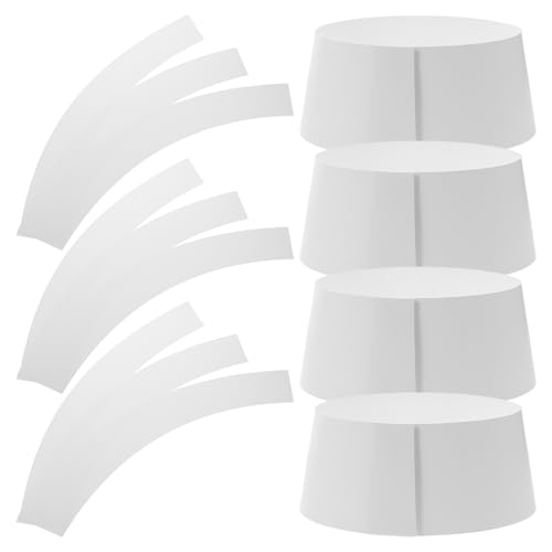 Vaguelly 20 Piezas Soporte para sombrero forros de tapa inserciones de para sombreros estante de pantalla de tapa inserto moldeador de sombrero expositor de gorras Papel blanco